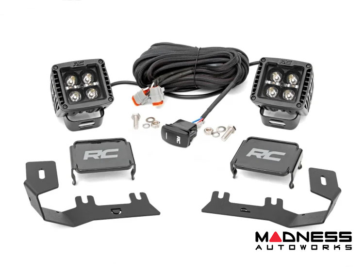 Chevrolet Silverado 1500 Lighting Upgrade - Ditch Light LED Mount w/ Black Series with Amber DRL
